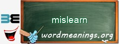 WordMeaning blackboard for mislearn